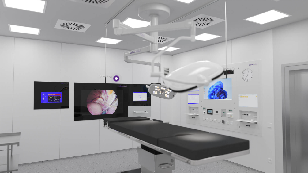 Painel de configuração dos equipamentos terapêuticos